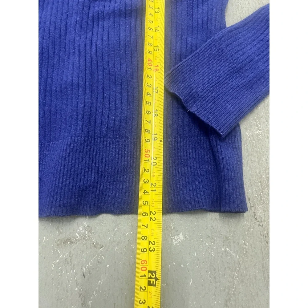 Great‎ Northwest Indigo Sweater Womens L Blue Ribbed Warm Wear Cozy Knit Winter
